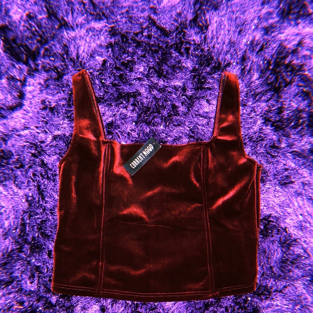 Plus Size Velvet Bustier